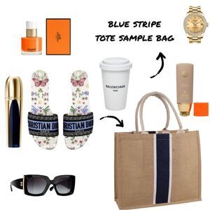 Blue & White Stripe Tote Sample Bag
